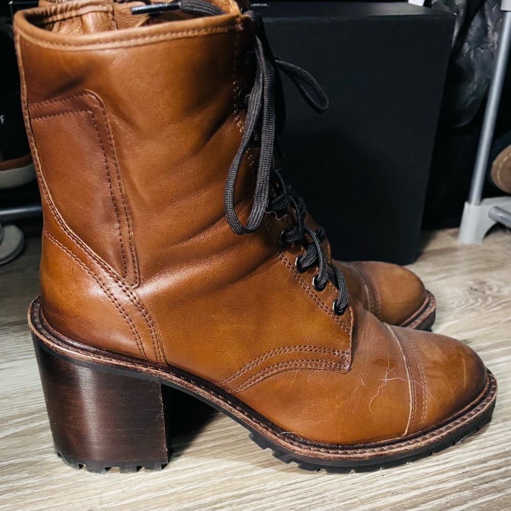 Thursday Boot Company Tan Leather Lace-Up Boots